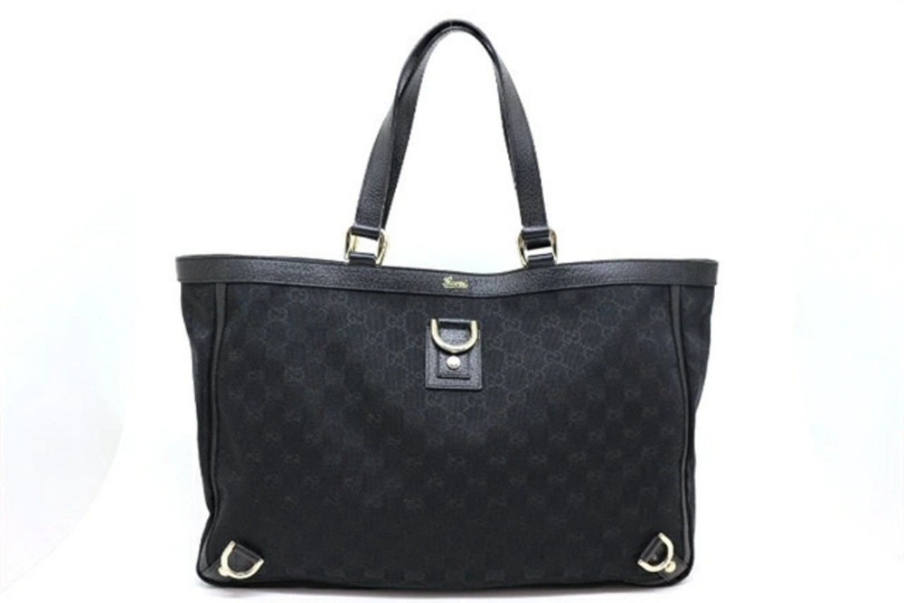 Gucci Tote Bag GG Canvas Black